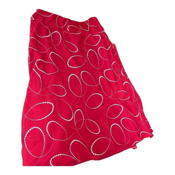 Studio 1940 red white vintage dot pattern midi retro skirt 18 / 20 W - Picture 1 of 11